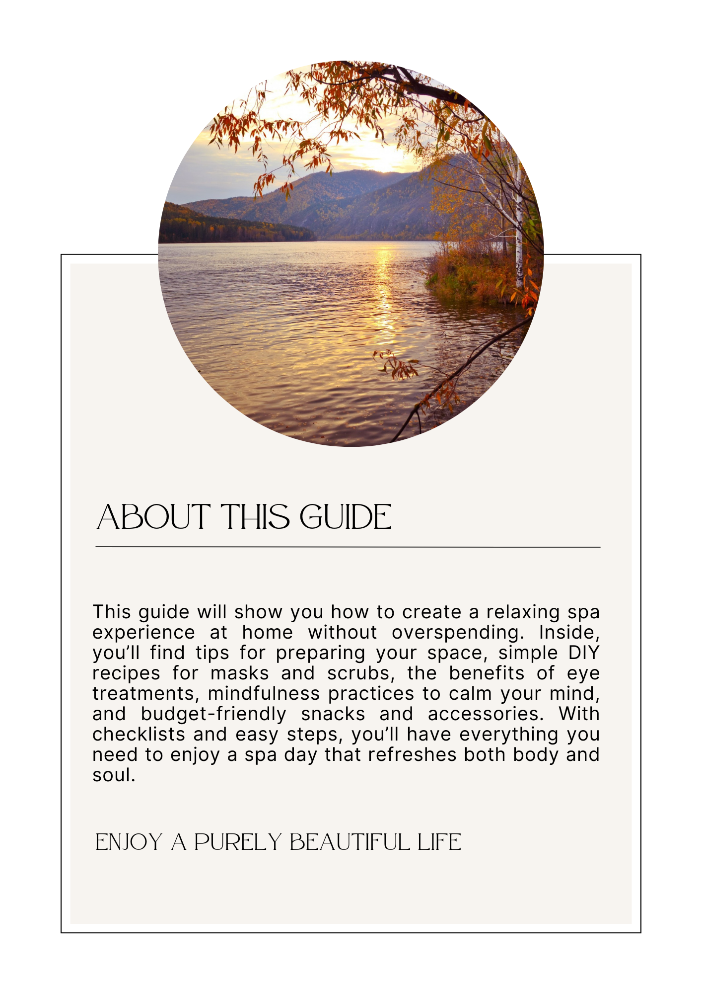 How to Create a Relaxing At-Home Spa Day on a Budget (Digital eGuide + Bonus Materials)