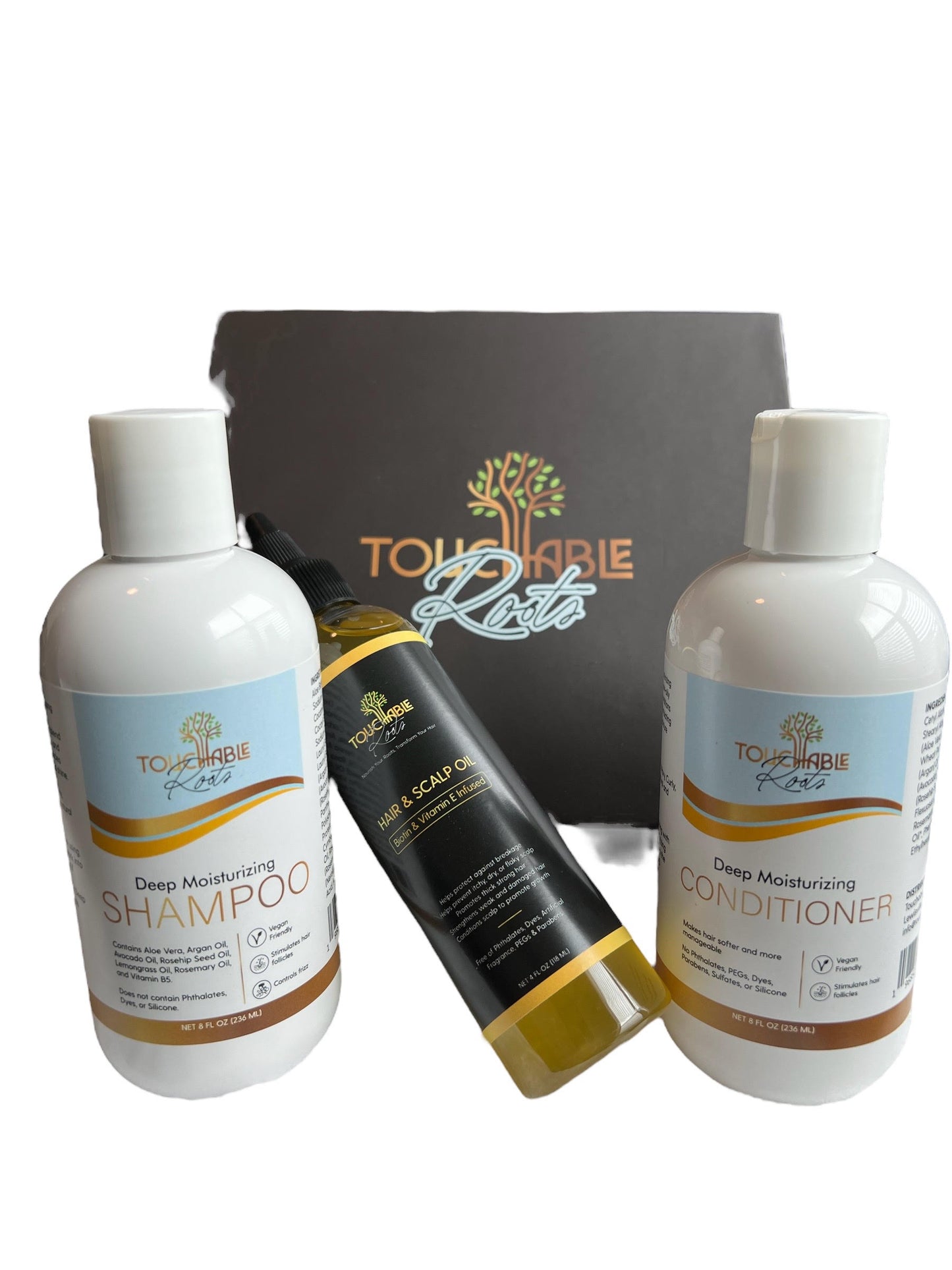 Deep Moisturizing Oil-Infused Shampoo and Conditioner, plus Hair & Scalp Growth Oil with Biotin and Vitamin E