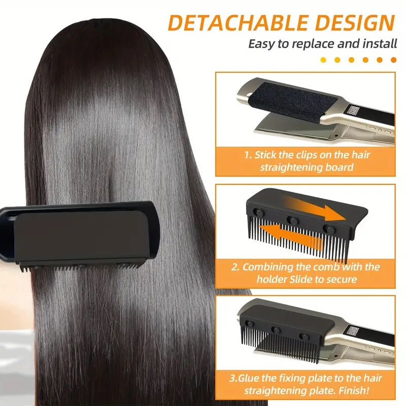 Flat iron comb hair styling 2024 tools