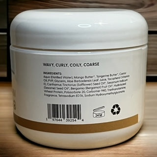 Hydrating Curl Defining Cream - Enhances & Defines Curls with Natural Luminous Shine | Lasting Hold | No Crunch | Premium Quality - 4 oz.