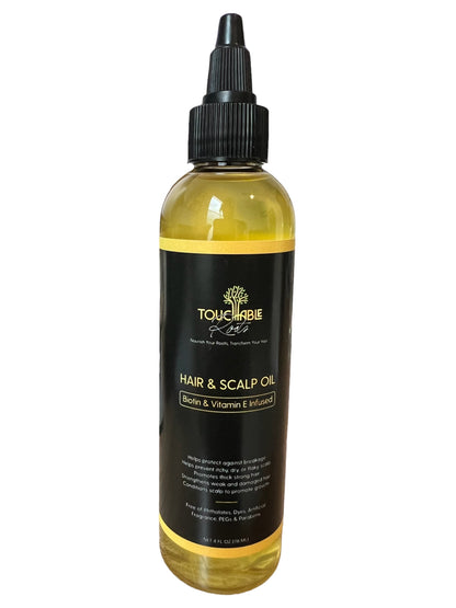 Touchable Roots Hair & Scalp Oil | Infused with Biotin and Vitamin E for Stronger, Healthier Hair | 4 fl. oz