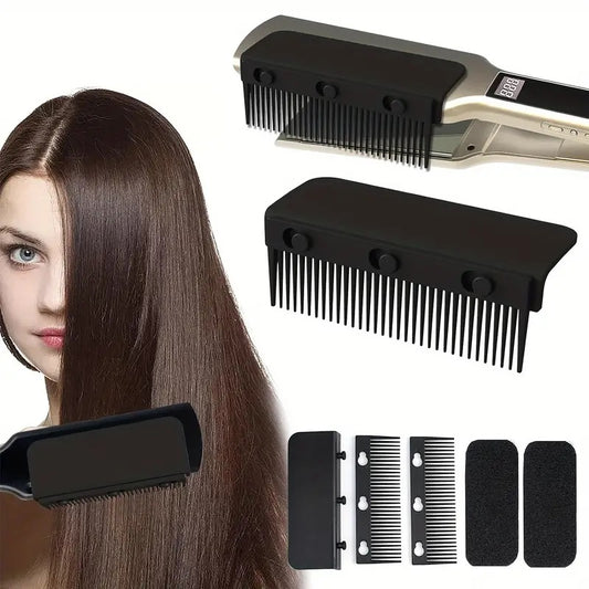 Flat Iron Comb Attachment | Effortless Hair Straightening, High-Temperature Resistant, Compact Styling Tool for All Hair Types