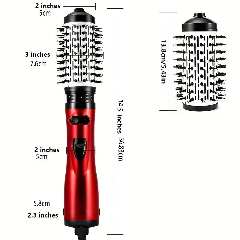 Versatile Ionic Hot Air Brush - One Step Hair Dryer, Curler, & Straightener for Effortless, Salon-Quality Styling