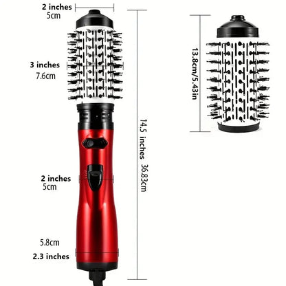 Versatile Ionic Hot Air Brush - One Step Hair Dryer, Curler, & Straightener for Effortless, Salon-Quality Styling