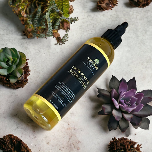 Touchable Roots Hair & Scalp Oil | Infused with Biotin and Vitamin E for Stronger, Healthier Hair | 4 fl. oz