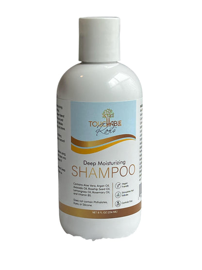 Touchable Roots Deep Moisturizing Oil-Infused Shampoo | Intense Hydration for All Hair Types | Infused with Natural Oils | For Sensitive Scalp | 8 oz.