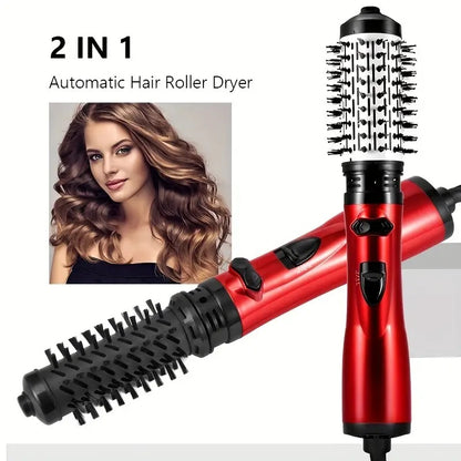 Versatile Ionic Hot Air Brush - One Step Hair Dryer, Curler, & Straightener for Effortless, Salon-Quality Styling