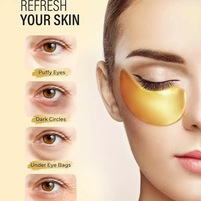 Maskiss 24k Gold Under Eye Patches – Ultimate Under Eye Treatment for Dark Circles and Puffiness - 25 pairs