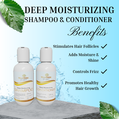 Touchable Roots Vanilla Woods Deep Moisturizing Shampoo & Conditioner Set | Stress-Relief Hair Care for a Calm Mind & Lustrous Hair | Premium Salon Quality